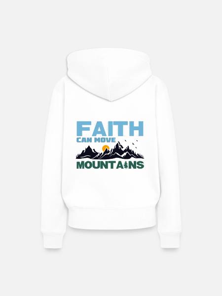 Glaube - Frauen Premium Bio Hoodie - Weiß