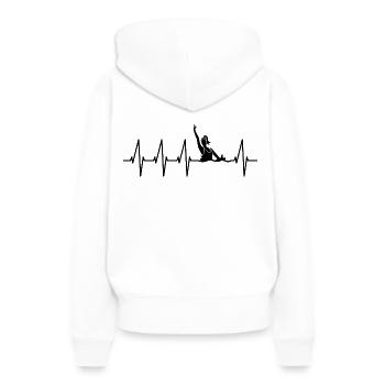 Synchronschwimmen - Frauen Premium Bio Hoodie - Weiß - Hinten - Julia (174cm)