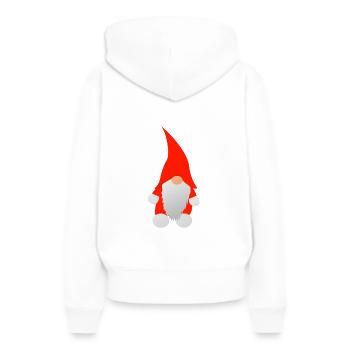 Noël elfe Noël - Sweat à capuche Premium bio Femme - blanc - Dos - Julia (174cm)