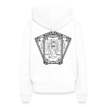 The Vessel Deck (black) - Women’s Premium Organic Hoodie - white - Back - Julia (174cm)