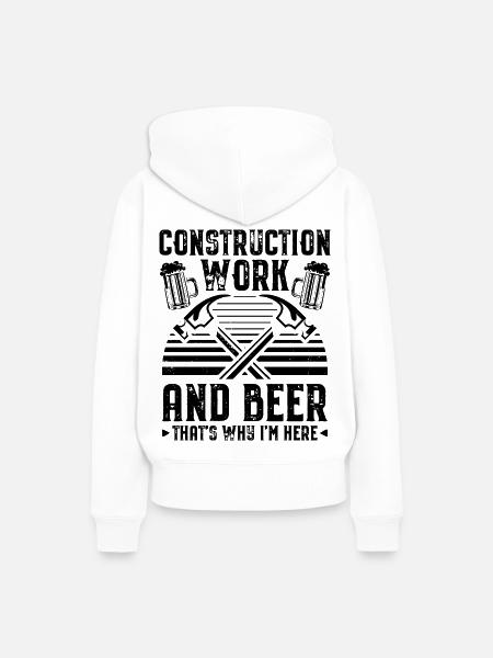 Handwerker Sprüche - Frauen Premium Bio Hoodie - Weiß