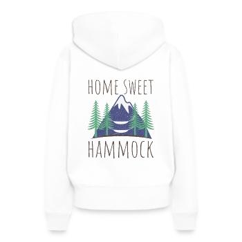 Conception de hamacs - Sweat à capuche Premium bio Femme - blanc - Dos - Julia (174cm)