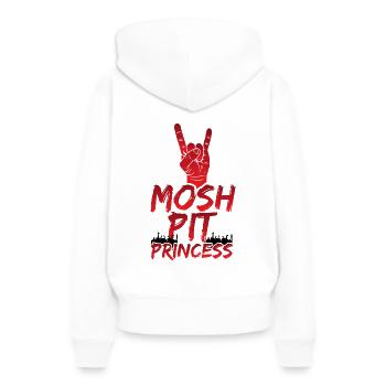 Concert de la princesse Mosh Pit - Sweat à capuche Premium bio Femme - blanc - Dos - Julia (174cm)