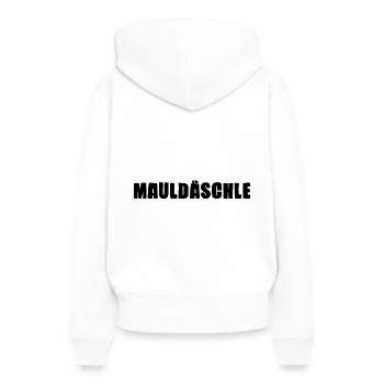Maultaschen Maultasche Schwabe Schwäbisch Geschenk - Frauen Premium Bio Hoodie - Weiß - Hinten - Julia (174cm)