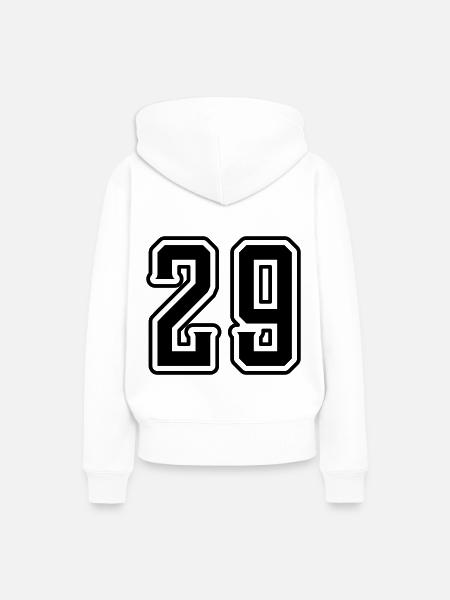 29 Zahl symbol - Frauen Premium Bio Hoodie - Weiß