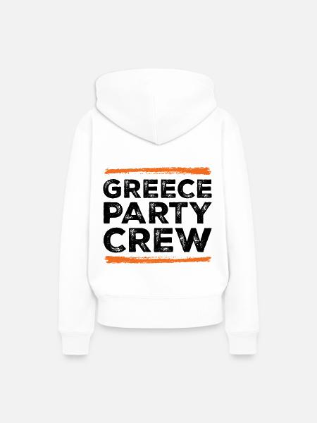Greece Party Crew - Frauen Premium Bio Hoodie - Weiß