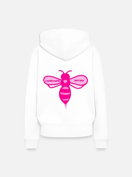 Rosa Biene - Frauen Premium Bio Hoodie - Weiß