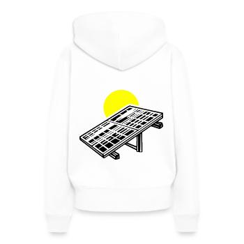 Solar Energie Panele - Frauen Premium Bio Hoodie - Weiß - Hinten - Julia (174cm)