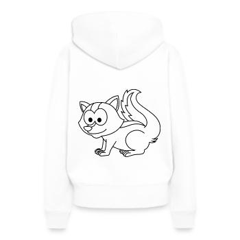 Stinker Comic Animal - Sweat à capuche Premium bio Femme - blanc - Dos - Julia (174cm)