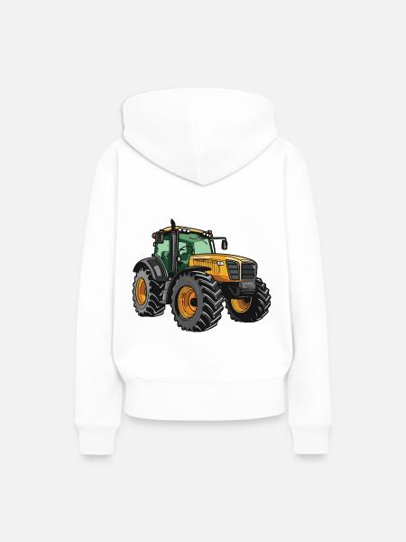 Traktor Symbol - Frauen Premium Bio Hoodie - Weiß