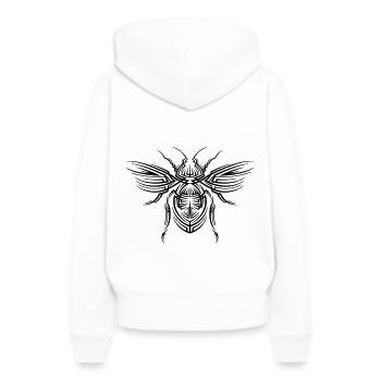 Honigbiene Tribal Tattoo - Frauen Premium Bio Hoodie - Weiß - Hinten - Julia (174cm)