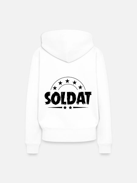 Soldat Beruf - Frauen Premium Bio Hoodie - Weiß