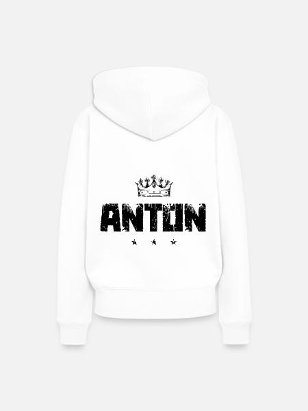 Anton - Frauen Premium Bio Hoodie - Weiß