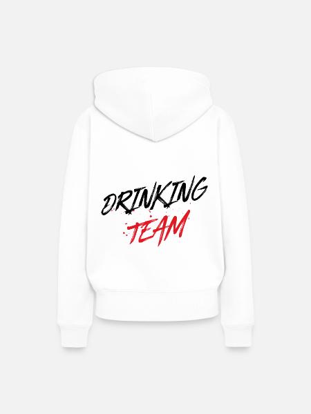 Drinking Team - Frauen Premium Bio Hoodie - Weiß