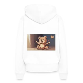 a very cute teddy - Frauen Premium Bio Hoodie - Weiß - Hinten - Julia (174cm)