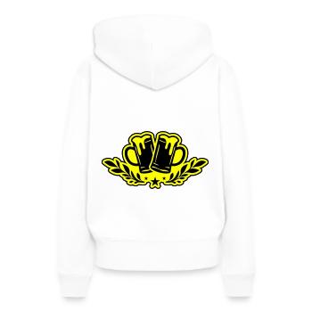 Verre à bière Chope de bière Bière - Sweat à capuche Premium bio Femme - blanc - Dos - Julia (174cm)