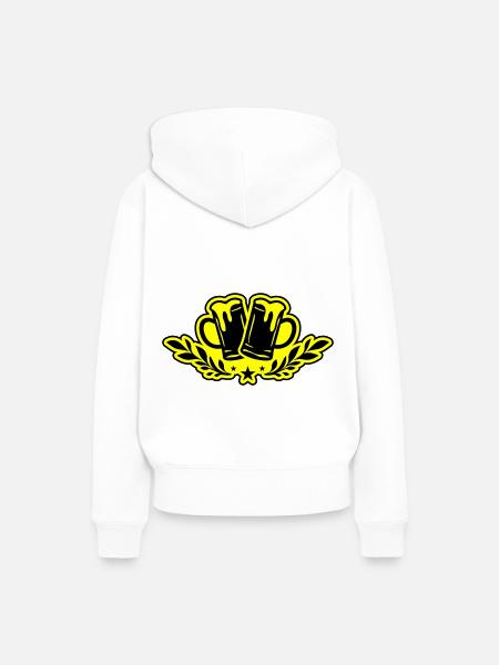 Bierglas Bierkrug Bier - Frauen Premium Bio Hoodie - Weiß