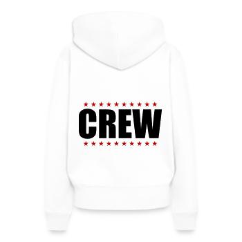 Conception de l’équipage - Sweat à capuche Premium bio Femme - blanc - Dos - Julia (174cm)