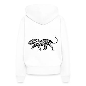 Tatouage tribal de calmar - Sweat à capuche Premium bio Femme - blanc - Dos - Julia (174cm)