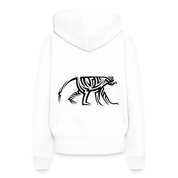Tatouage tribal de singe - Sweat à capuche Premium bio Femme - blanc - Dos - Julia (174cm)
