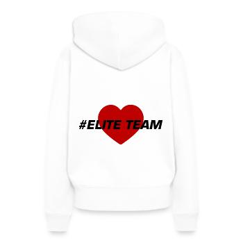 Amour du cœur de l’équipe d’élite - Sweat à capuche Premium bio Femme - blanc - Dos - Julia (174cm)