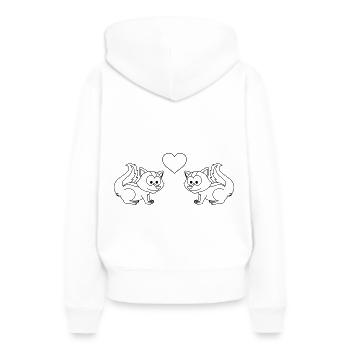 Stinker Comic Couple Amour - Sweat à capuche Premium bio Femme - blanc - Dos - Julia (174cm)