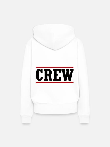 Crew Stempel - Frauen Premium Bio Hoodie - Weiß
