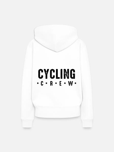 Cycling Crew - Frauen Premium Bio Hoodie - Weiß