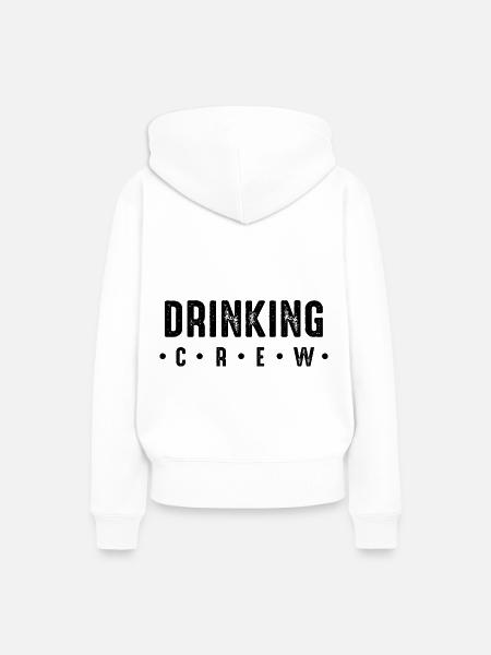 Drinking Crew - Frauen Premium Bio Hoodie - Weiß