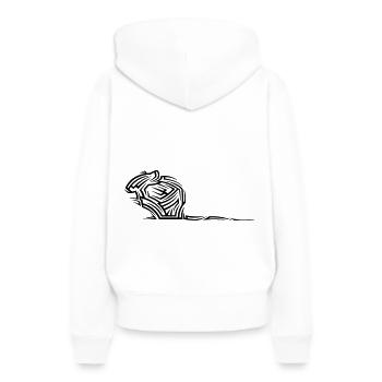 Tatouage tribal de souris - Sweat à capuche Premium bio Femme - blanc - Dos - Julia (174cm)