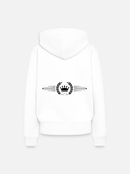 Krone Kranz - Frauen Premium Bio Hoodie - Weiß