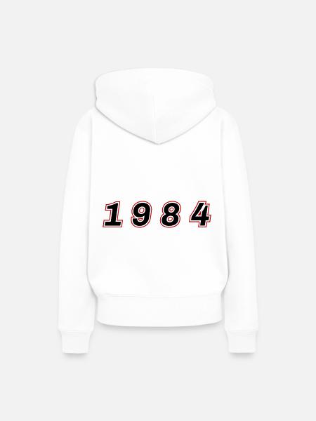 1984 Jahr Zahl - Frauen Premium Bio Hoodie - Weiß