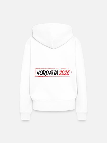 Croatia 2023 - Frauen Premium Bio Hoodie - Weiß