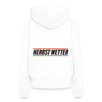 Herbst Wetter - Frauen Premium Bio Hoodie - Weiß - Hinten - Julia (174cm)
