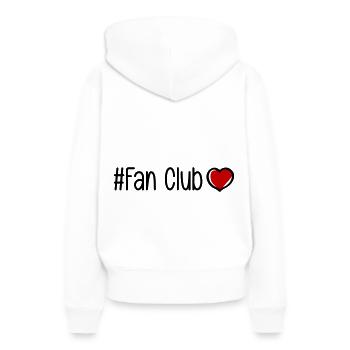 Coeur du Fan Club - Sweat à capuche Premium bio Femme - blanc - Dos - Julia (174cm)
