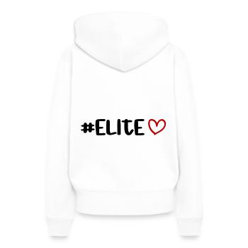 Elite Herz - Frauen Premium Bio Hoodie - Weiß - Hinten - Julia (174cm)