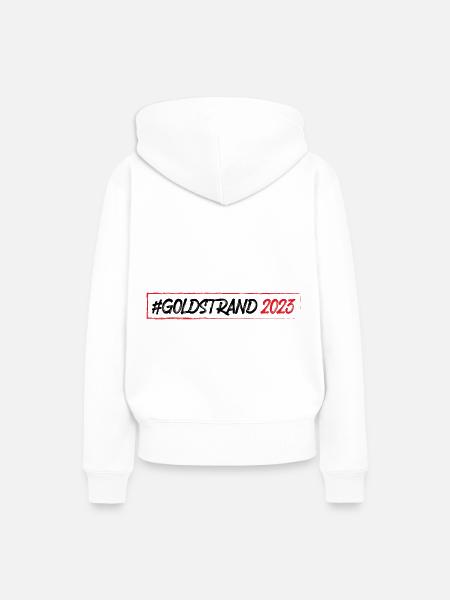 Goldstrand 2023 - Frauen Premium Bio Hoodie - Weiß