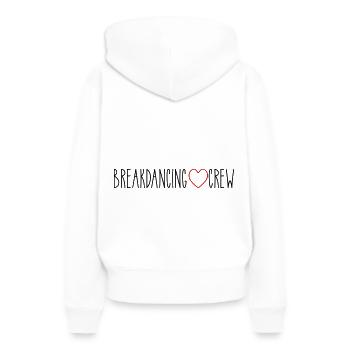 Breakdancing Crew Herz - Frauen Premium Bio Hoodie - Weiß - Hinten - Julia (174cm)