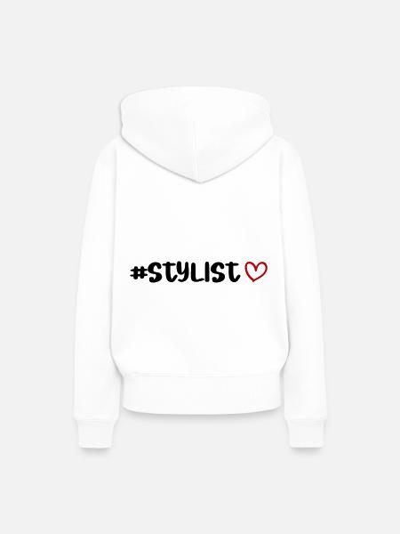 Stylist Herz - Frauen Premium Bio Hoodie - Weiß