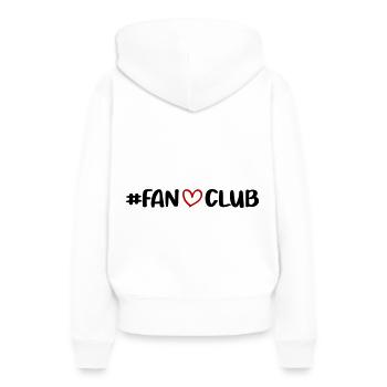 Coeur du fan club - Sweat à capuche Premium bio Femme - blanc - Dos - Julia (174cm)