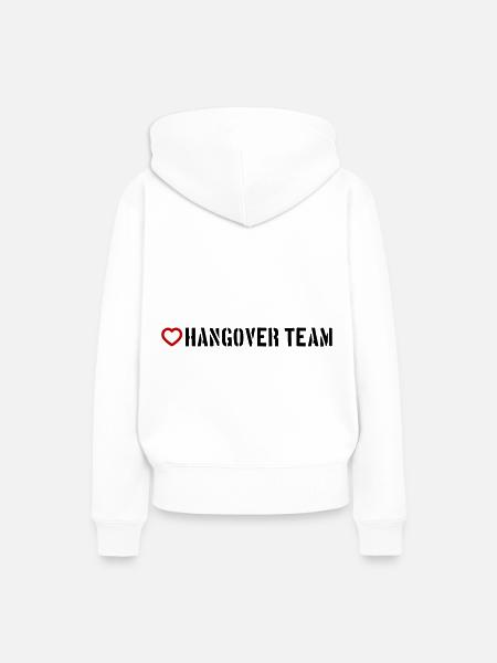 Hangover Team Herz - Frauen Premium Bio Hoodie - Weiß