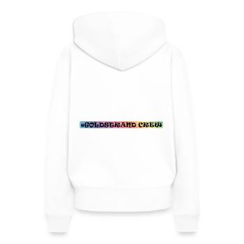 Équipage des Sables d’or - Sweat à capuche Premium bio Femme - blanc - Dos - Julia (174cm)