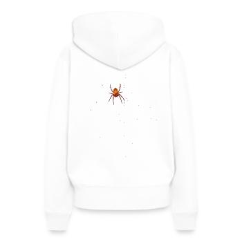 Araignée avec toile d’araignée - Sweat à capuche Premium bio Femme - blanc - Dos - Julia (174cm)