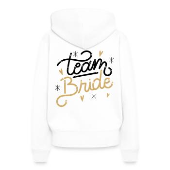 JGA Bachelorette Party Team Bride - Frauen Premium Bio Hoodie - Weiß - Hinten - Julia (174cm)