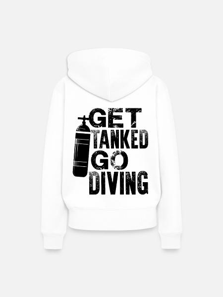 unter wasser tauchen - Frauen Premium Bio Hoodie - Weiß
