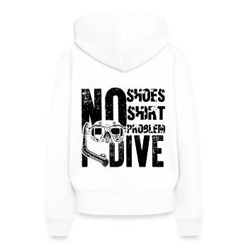 plongée plonger - Sweat à capuche Premium bio Femme - blanc - Dos - Julia (174cm)