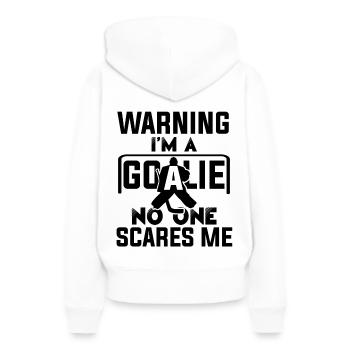 hockey sur glace ice hockey - Sweat à capuche Premium bio Femme - blanc - Dos - Julia (174cm)
