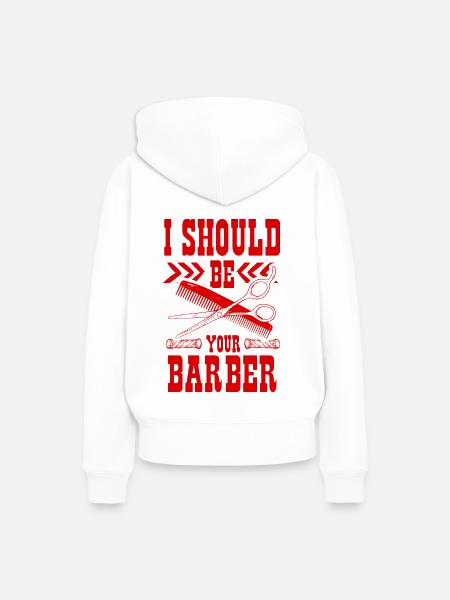 Barber friseur - Frauen Premium Bio Hoodie - Weiß
