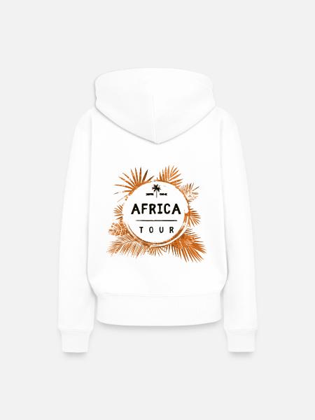 Afrika Tour Bunt - Frauen Premium Bio Hoodie - Weiß