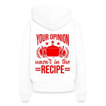 Recette de cuisine - Sweat à capuche Premium bio Femme - blanc - Dos - Julia (174cm)